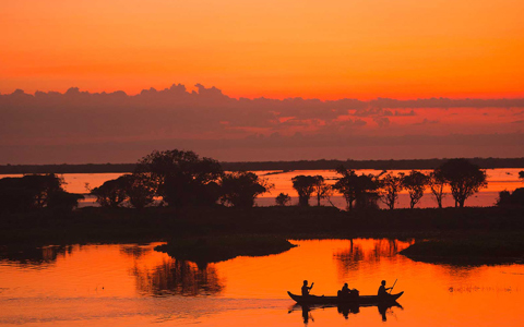 Sunset Serenity on Tonle Sap Lake